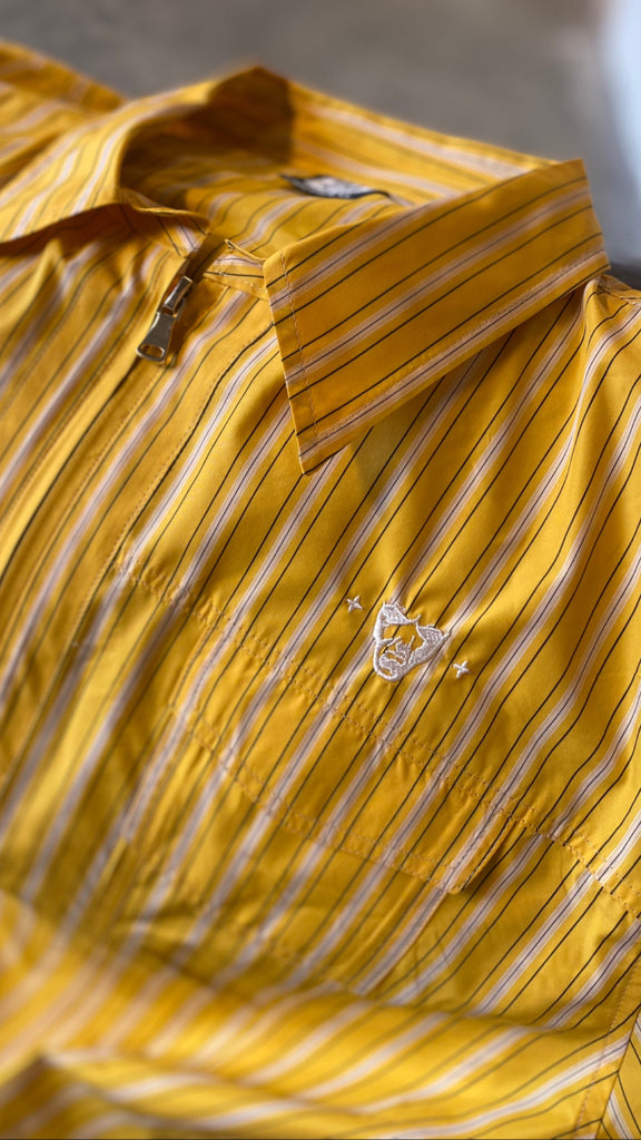 Poplin Long Sleeve Zip-up Shirt