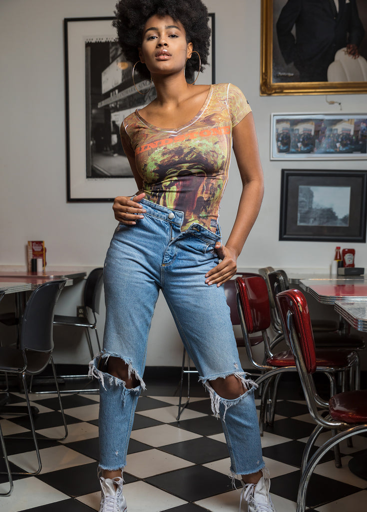 Black Ambrosia : Women's V-Neck Tee