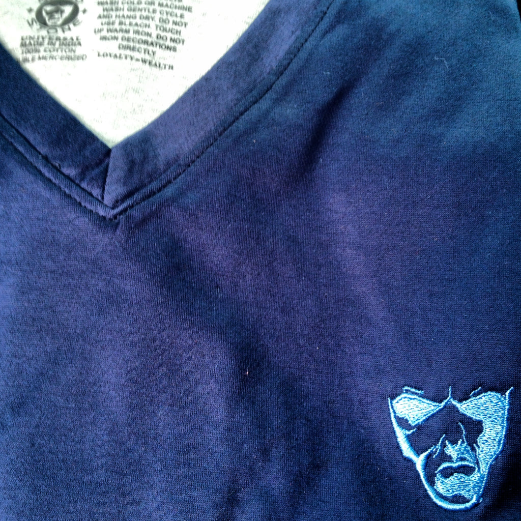 Embroidered V-Neck Leisure-T Mercerized Men's