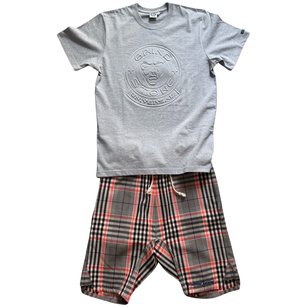 Plaid Light-Denim Golfer short
