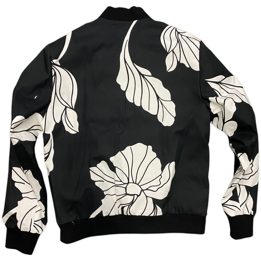 "Sweeping Florals" Black & White jacket