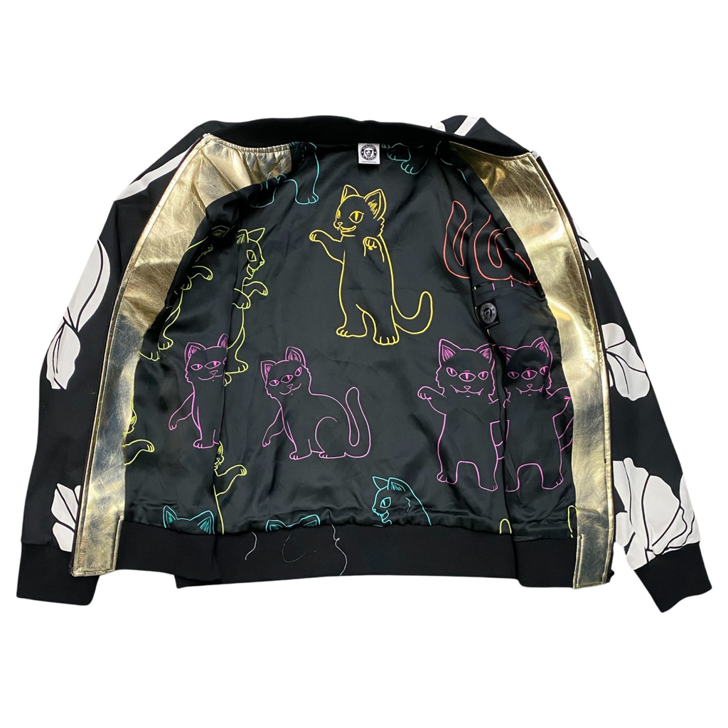 "Sweeping Florals" Black & White jacket