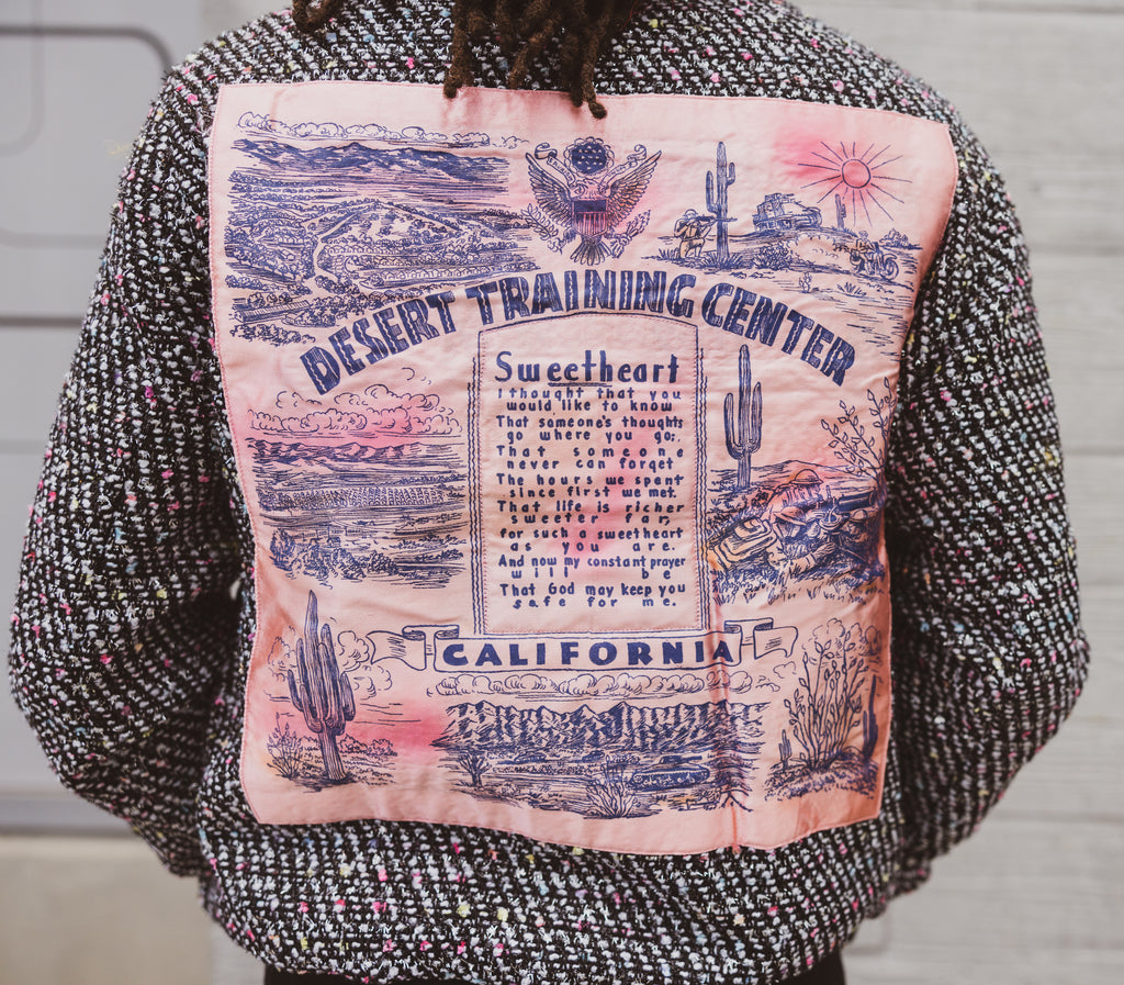 Italian Boucle "Sprinkles" bomber jacket