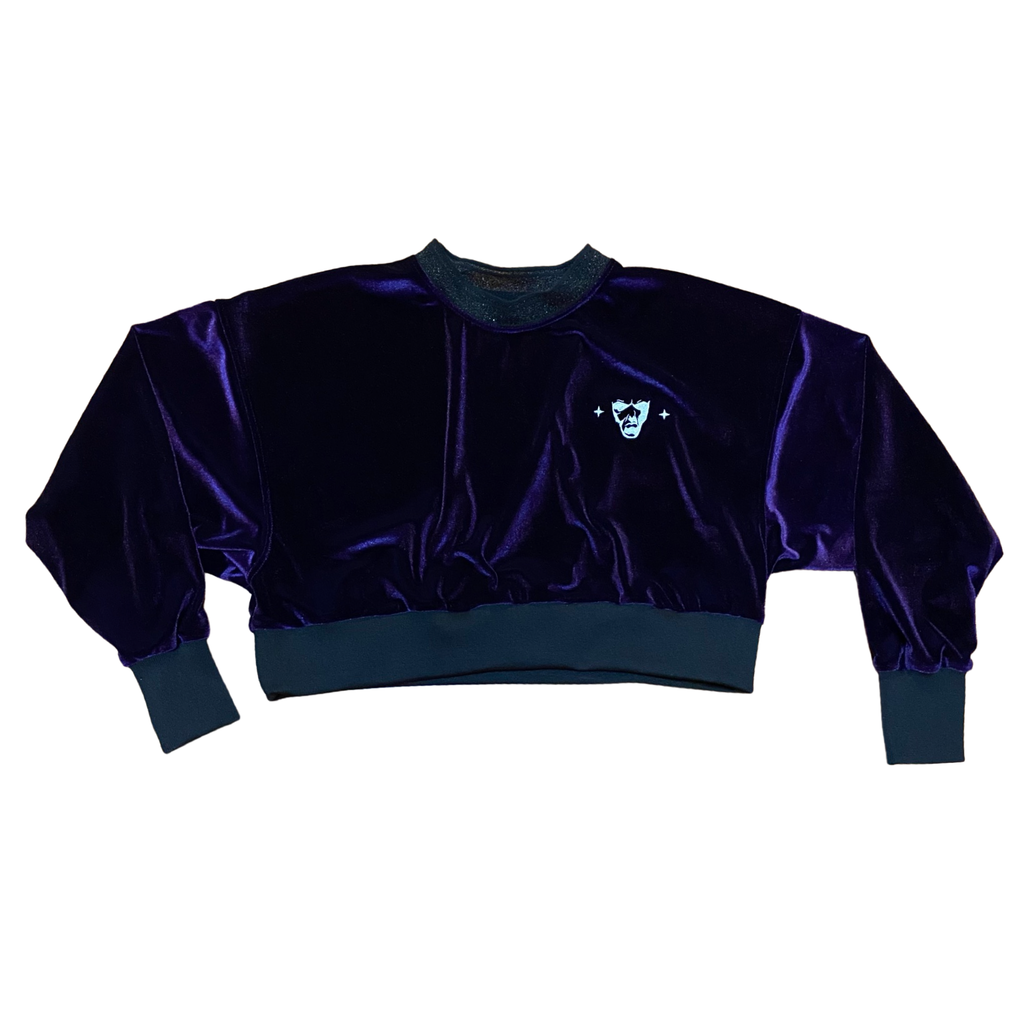 Ladies' Stretch Velvet Crewneck Crop set