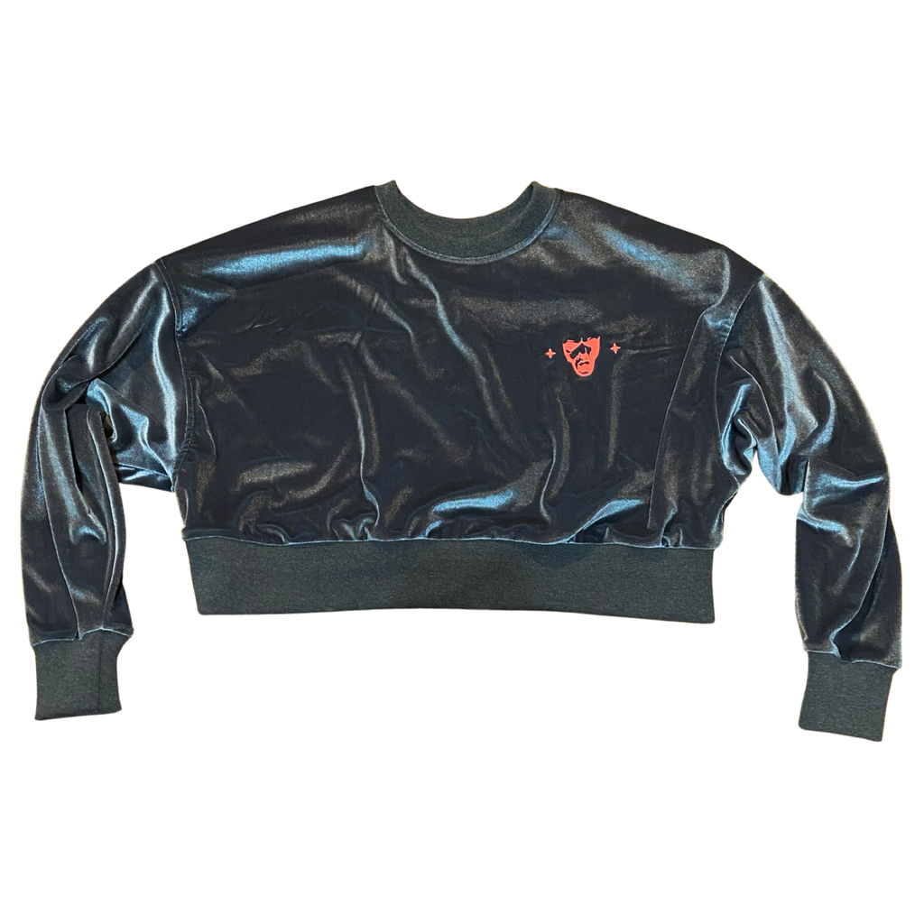 Ladies' Stretch Velvet Crewneck Crop set