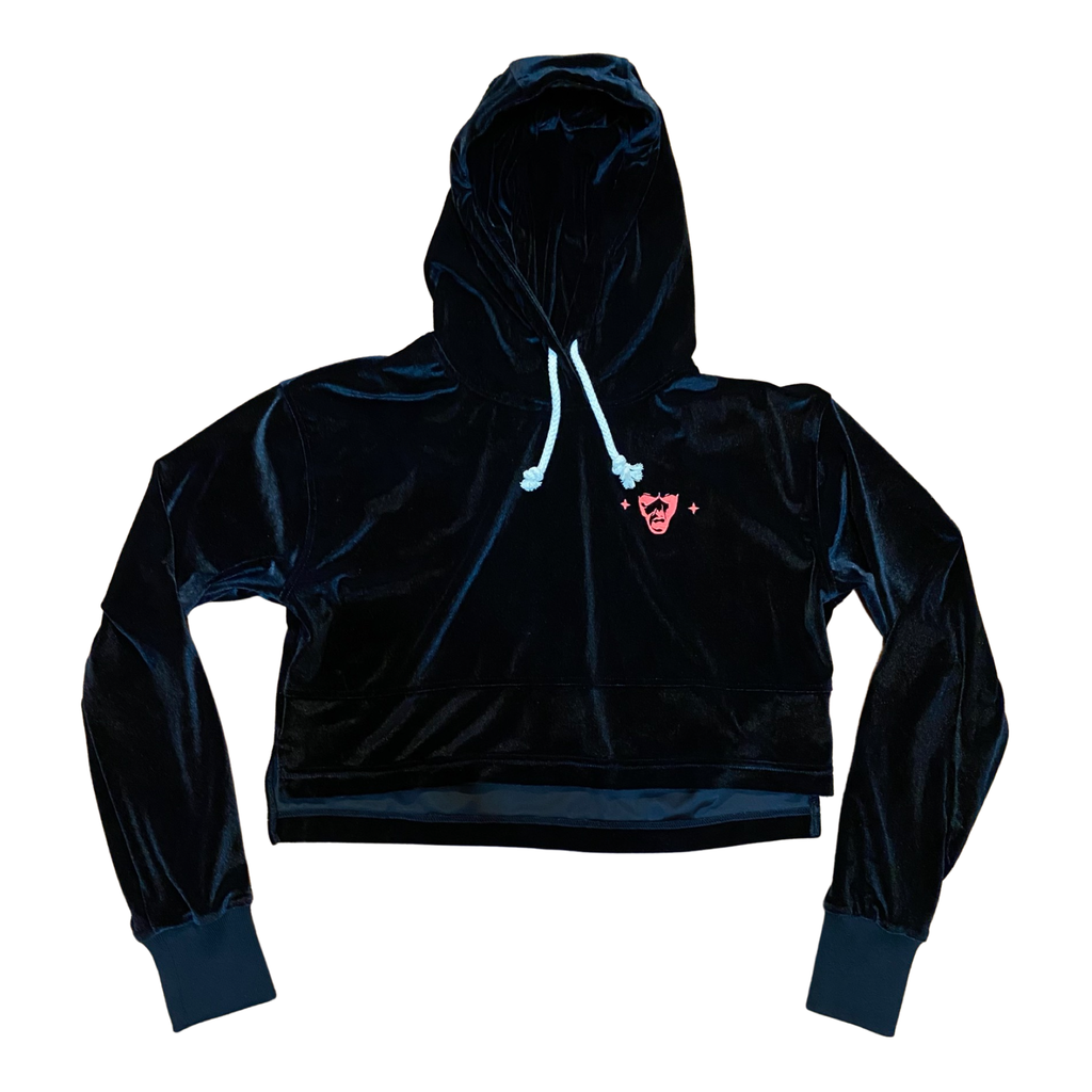 Ladies' Stretch Velvet Hooded Crop set