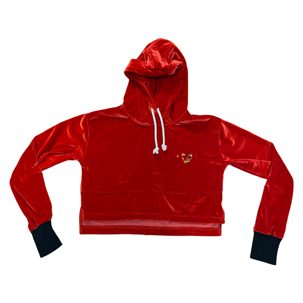 Ladies' Stretch Velvet Hooded Crop set