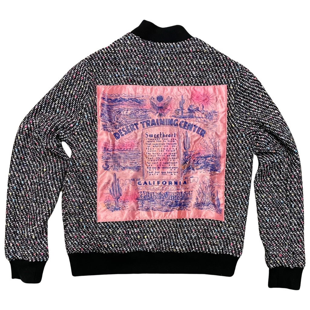 Italian Boucle "Sprinkles" bomber jacket