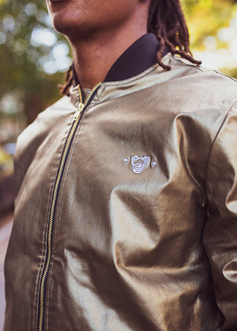 Reflective vintage tennis jacket