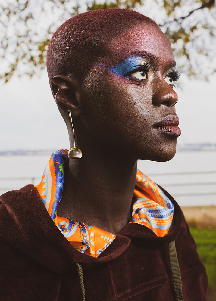 Ladies' Bordeaux Velour Crop Hoodie