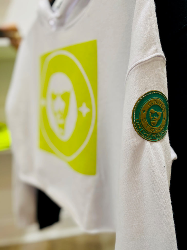 Ladies Crop box logo hoodie