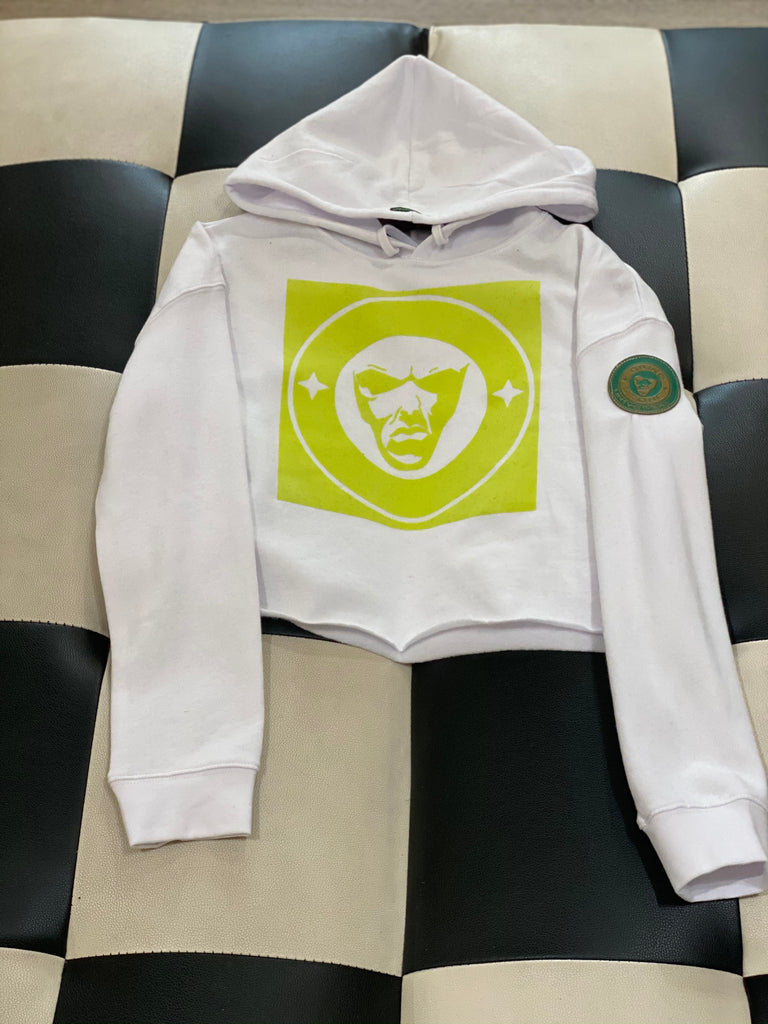 Ladies Crop box logo hoodie