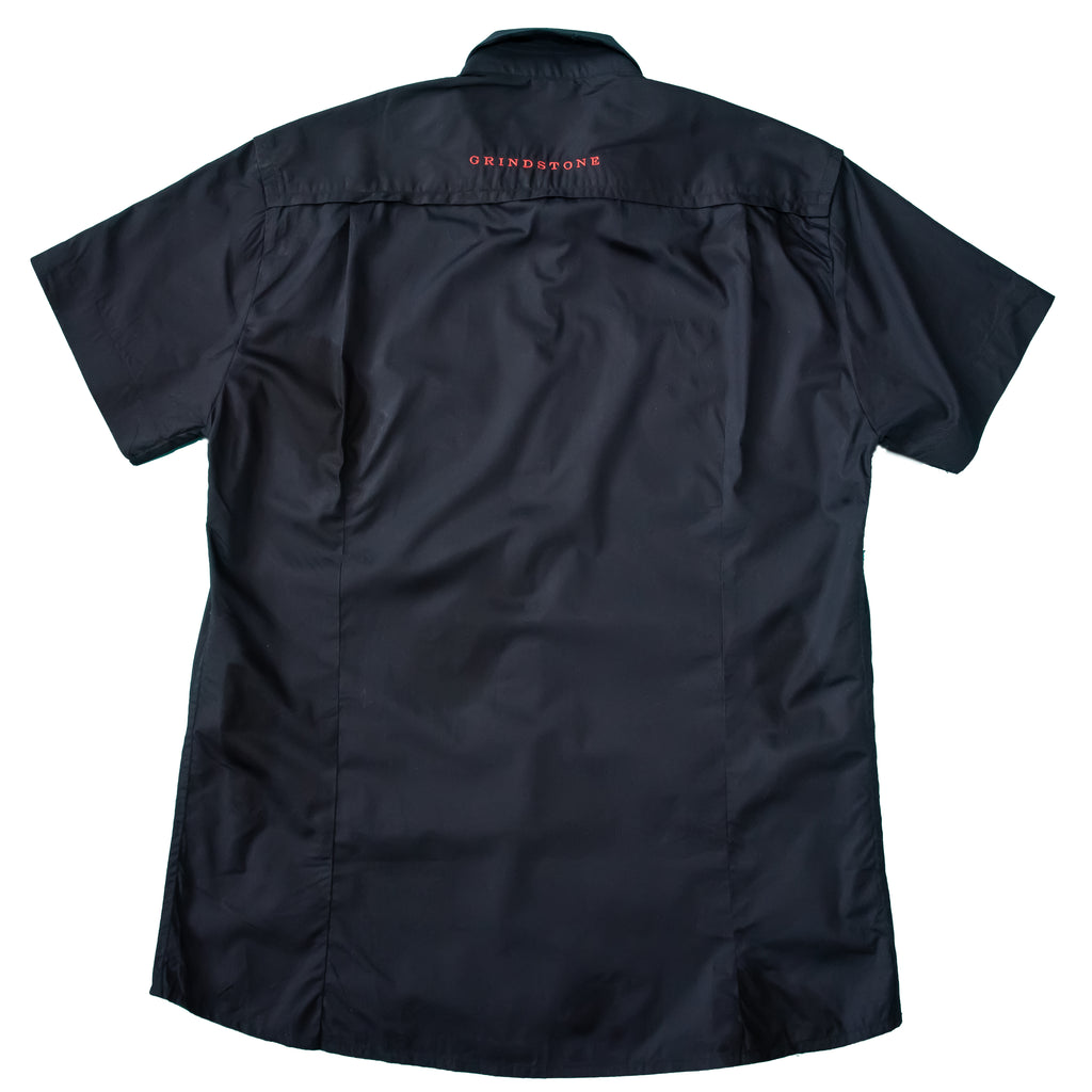 Men's Short Sleeve Button Up: Black, Brown, Purple