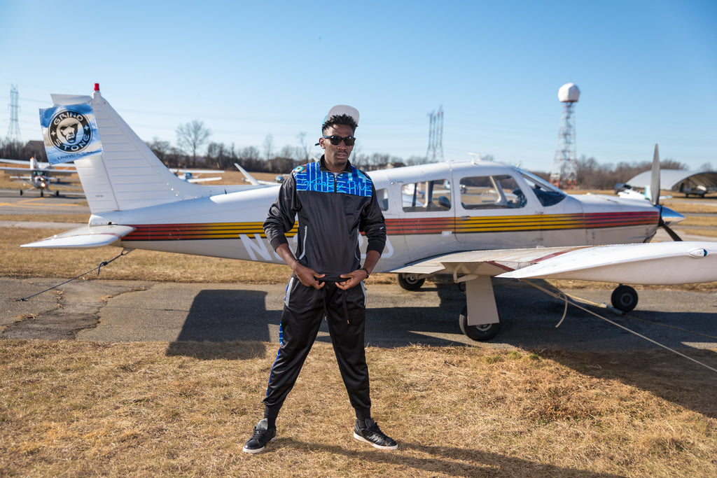 Blue Infinity Men's Sweatsuit Jacket