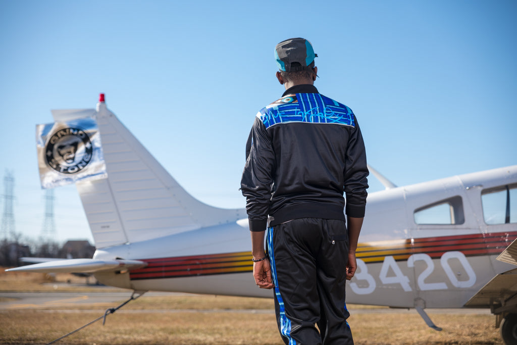 Blue Infinity Men's Sweatsuit Jacket