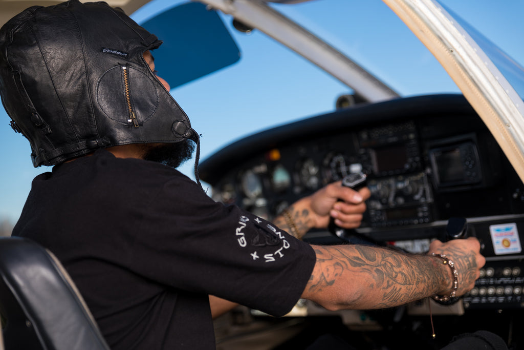 Vintage leather pilot caps