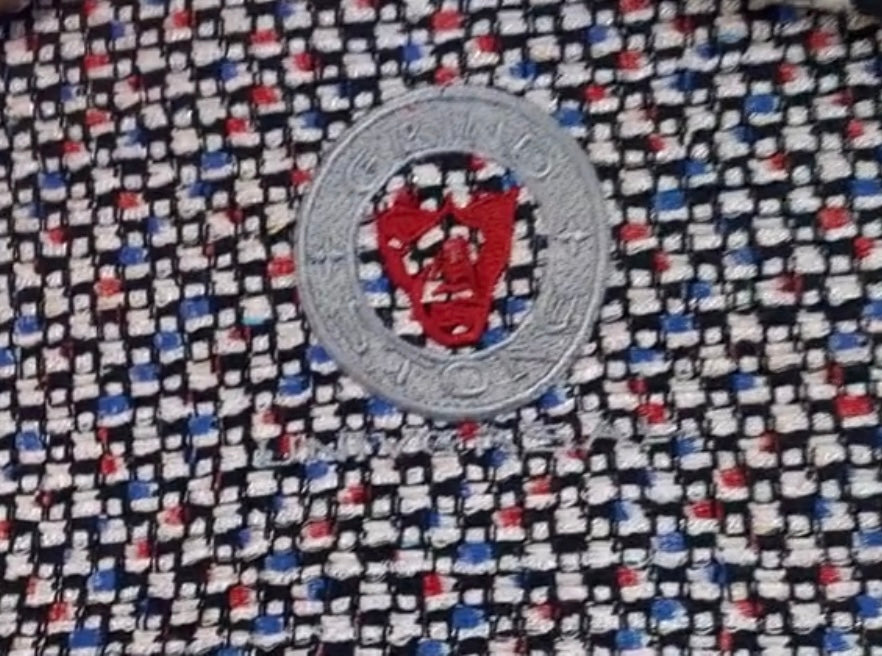 Fishscale Bouclé varsity jacket