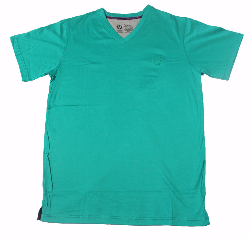 Big Face embroidered Mercerized Men's V-Neck Leisure-T