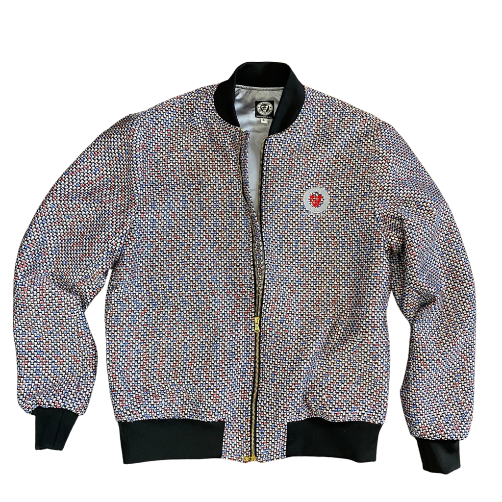 Fishscale Bouclé varsity jacket