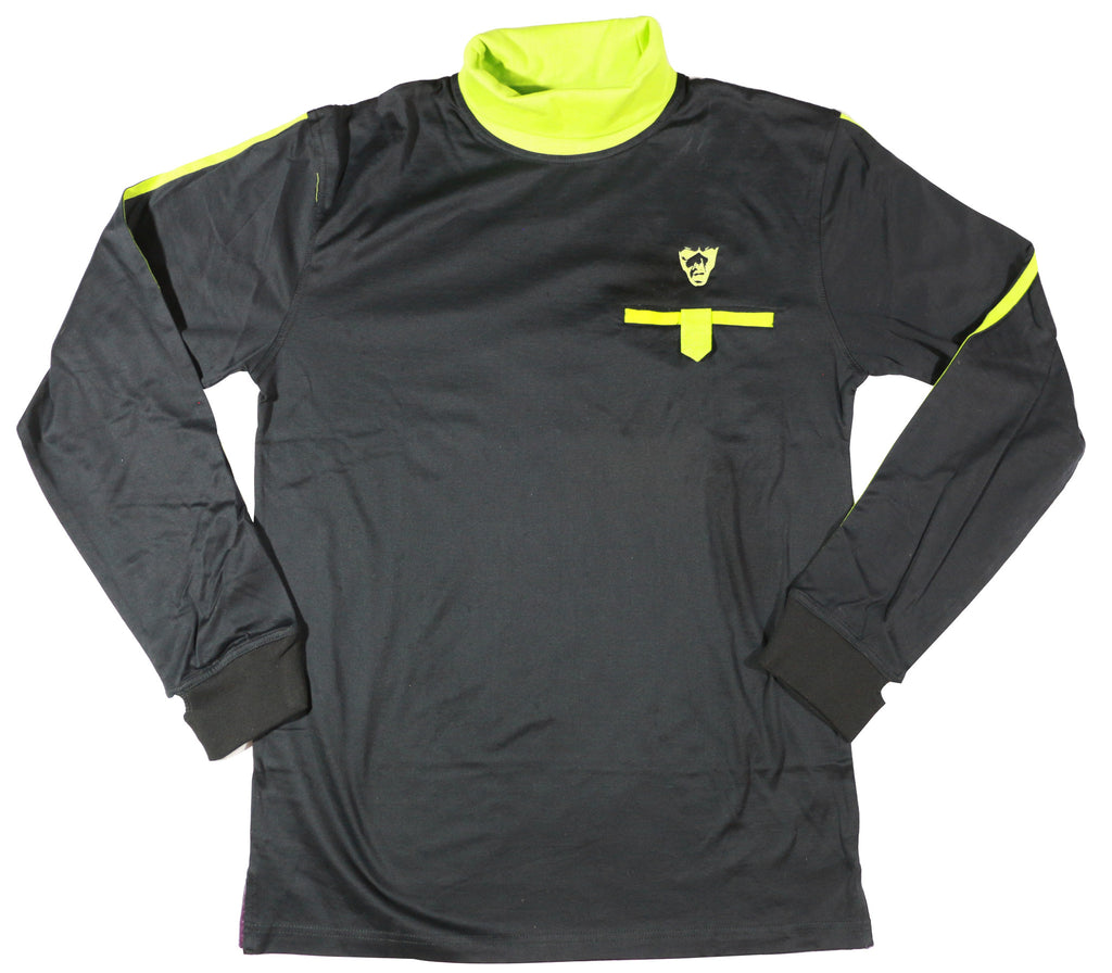 Men's Turtleneck Jersey : Black & Green
