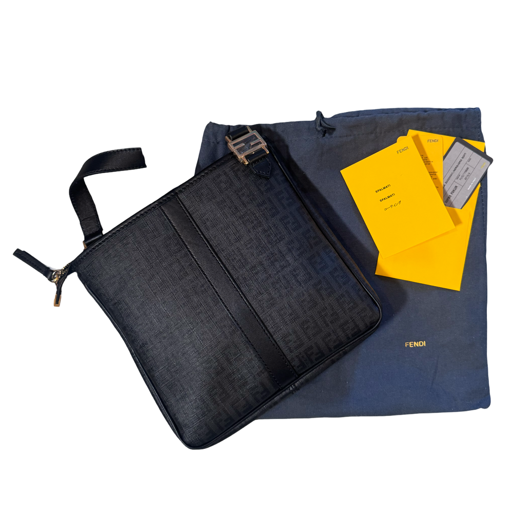 Fendi Zucca FF Messenger Crossbody Bag