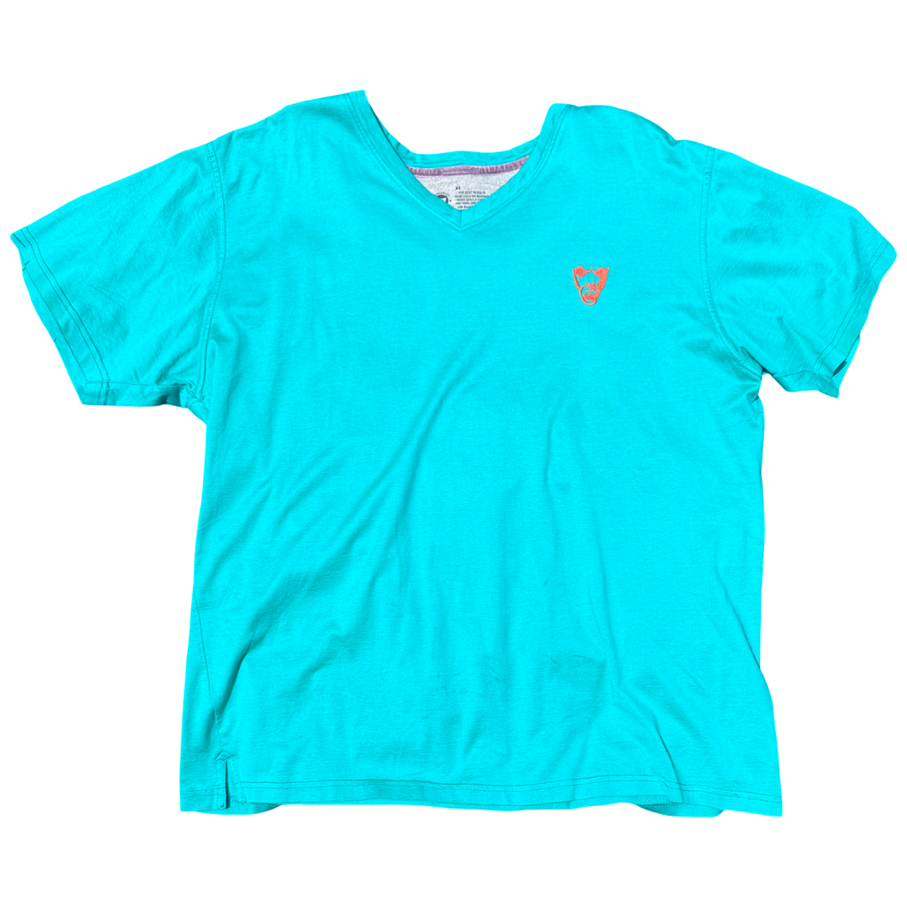 Embroidered V-Neck Leisure-T Mercerized Men's