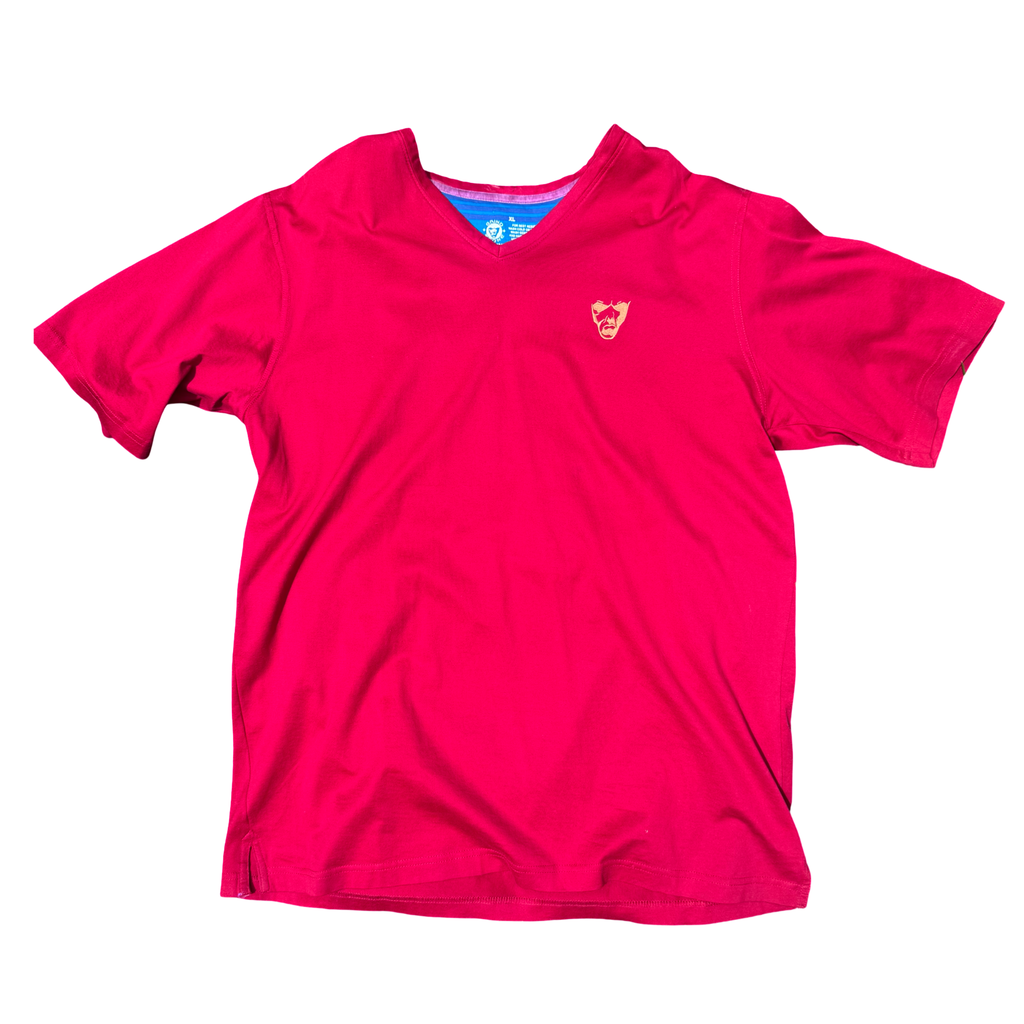 Embroidered V-Neck Leisure-T Mercerized Men's