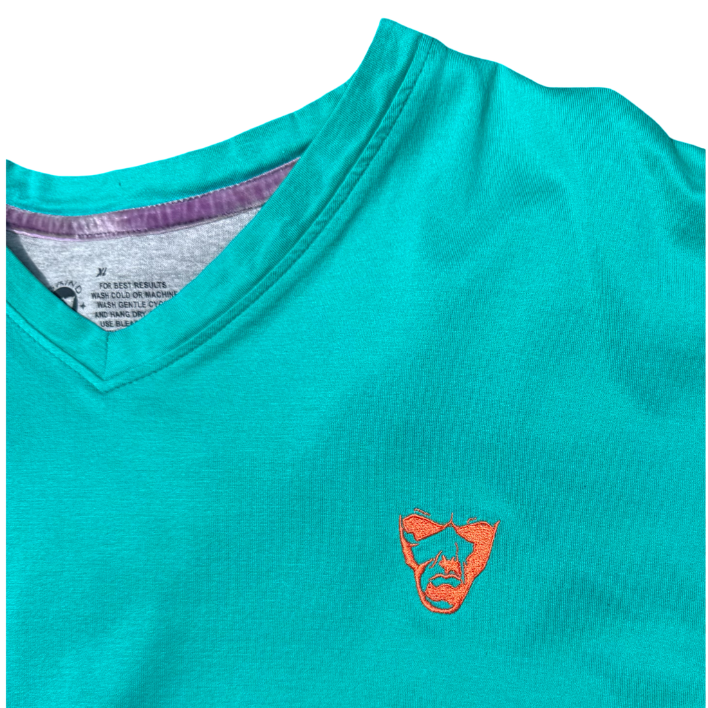 Embroidered V-Neck Leisure-T Mercerized Men's