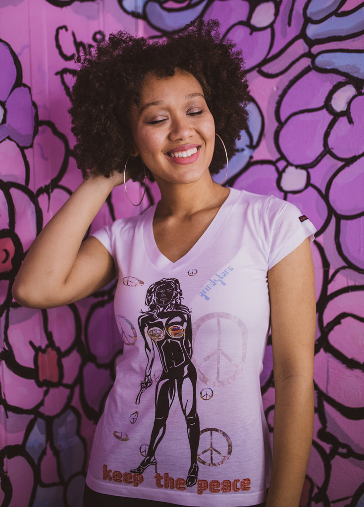 Keep the Peace : Women's V-Neck Tee