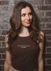 Embroidered Modal Crop Top Tank