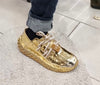 Giuseppe Zanotti Urchin Sneakers — Gold Mirrored Metallic (EU 42.5 / US 9.5)