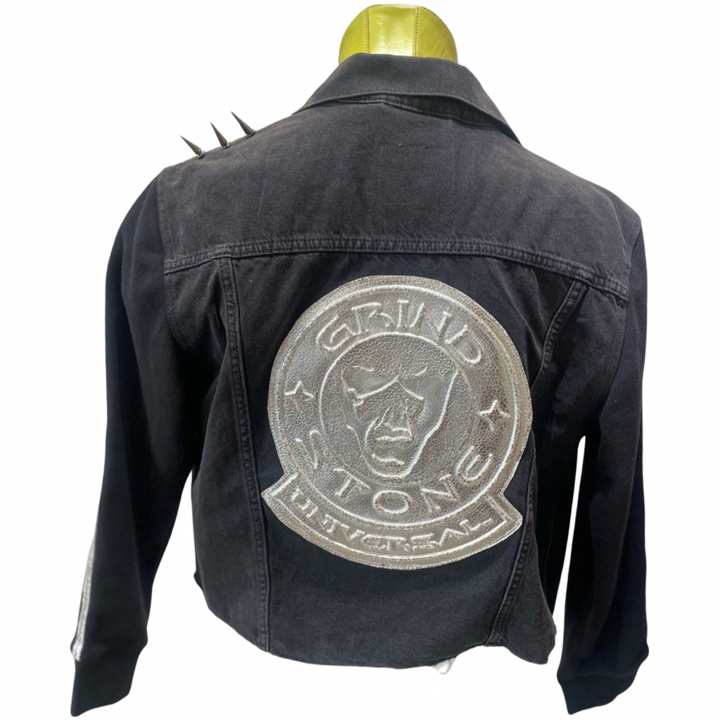 Black denim hybrid Rubble Kings jacket #66