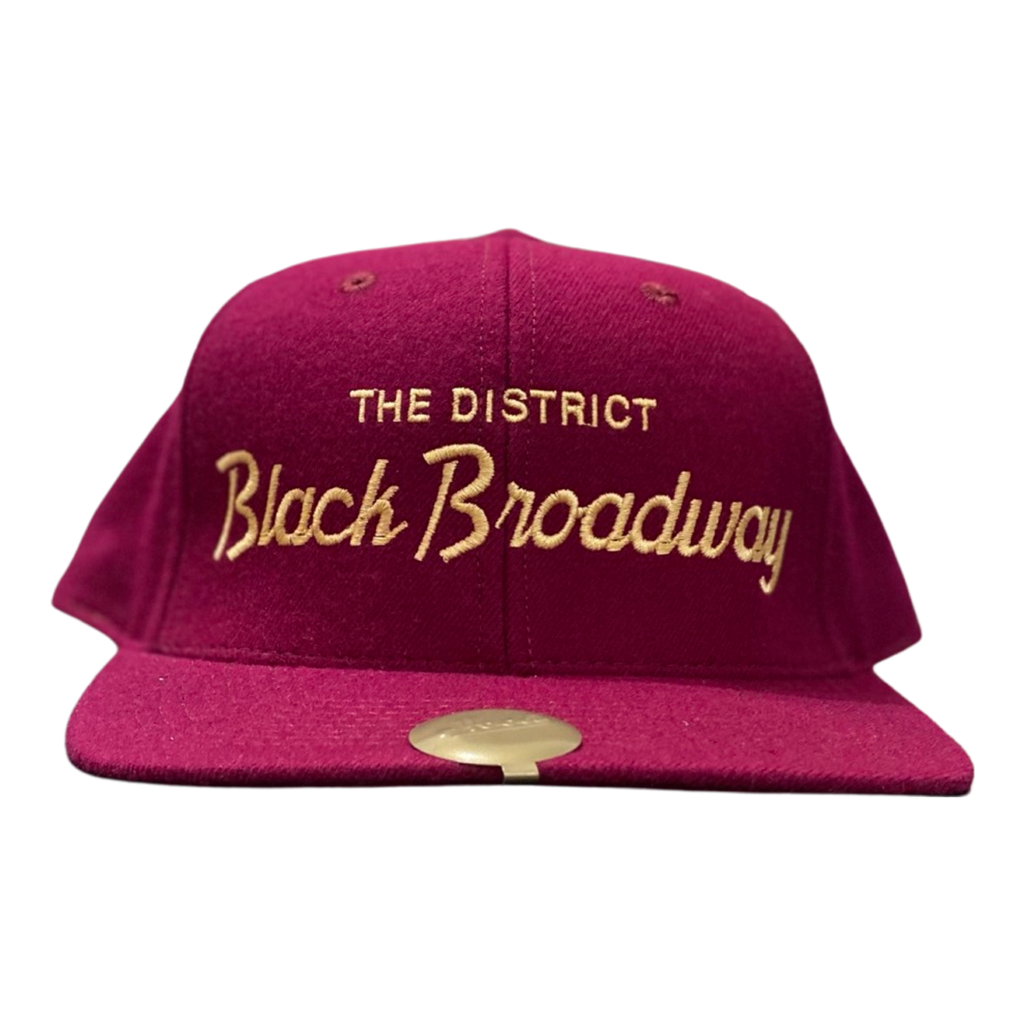 Black Broadway snapback cap
