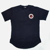 Navy embroidered reflective logo-T